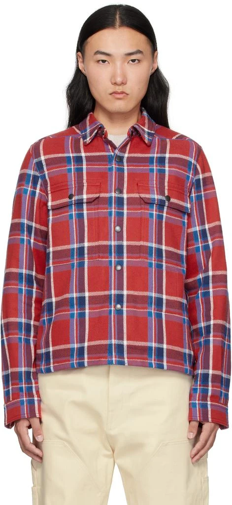 Rick Owens Red 
Navy Hollywood Cropped Overshirt 1