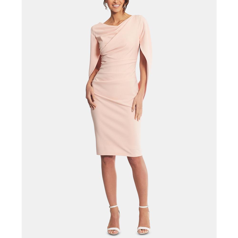 Betsy & Adam Caped Sheath Dress