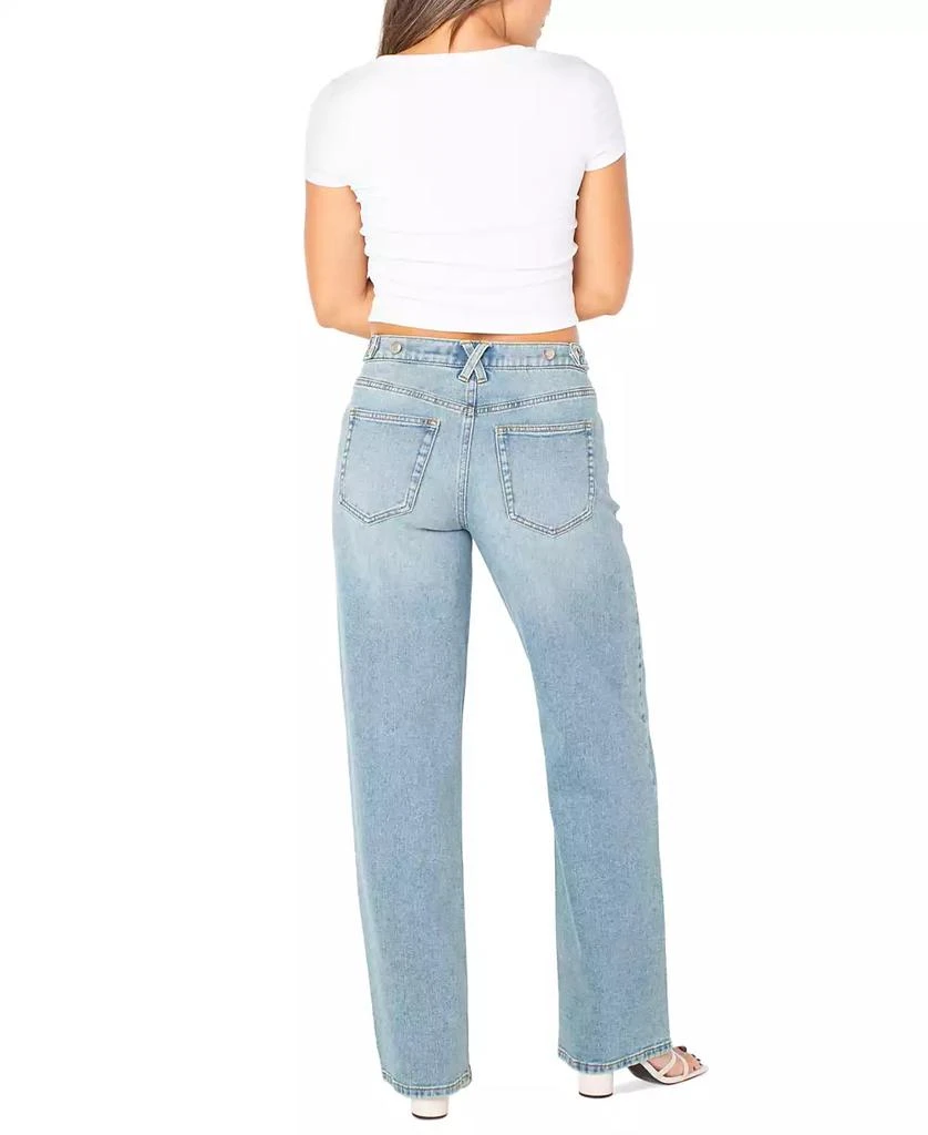 Celebrity Pink Juniors' High-Rise Tab-Waist Relaxed-Leg Jeans 2