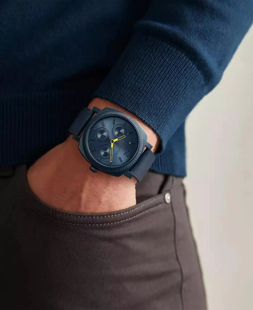 Ted Baker London Men's Caine Blue Leather Strap Watch 42mm 4