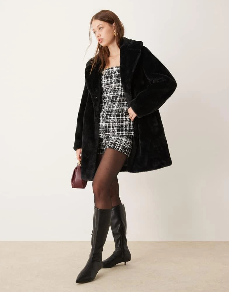 New Look New Look faux fur coat in black 1