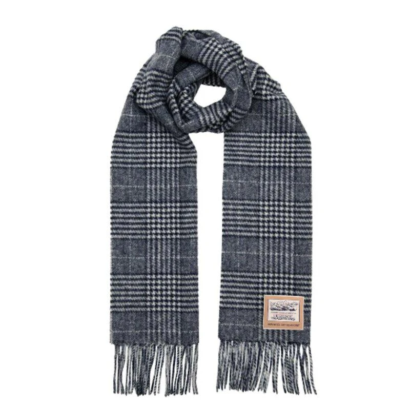 Heritage Heritage Traditions-  Prince of Wales Check Wool Scarf - Blue 1