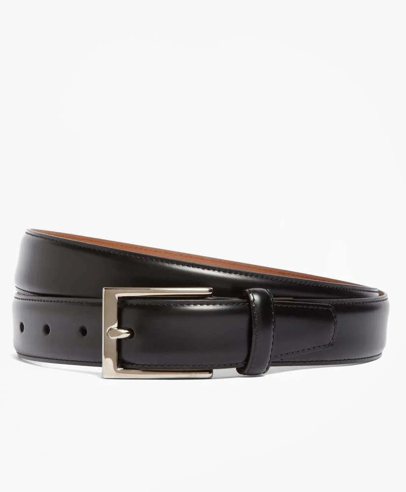 Brooks Brothers Silver Buckle Leather Dress Belt 1