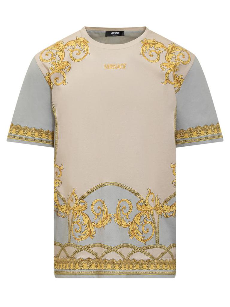 versace t shirt white and gold
