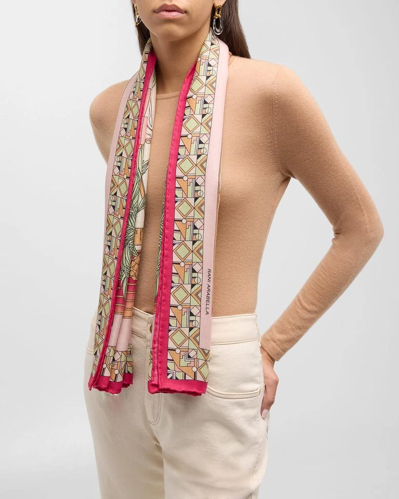 Rani Arabella Miami Print Cashmere-Blend Scarf 2