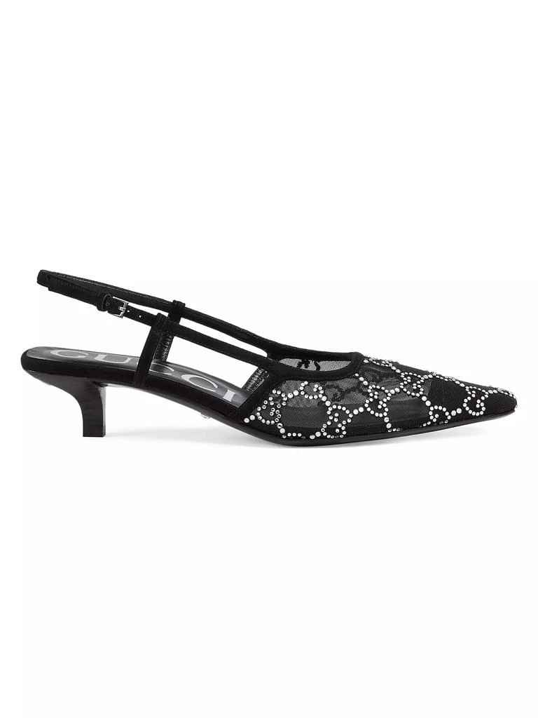 Gucci Crystal-Embellished Slingback Sandals 1
