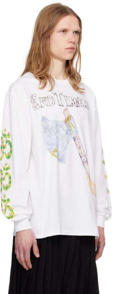 Ashley Williams White 'End Times' Long Sleeve T-Shirt