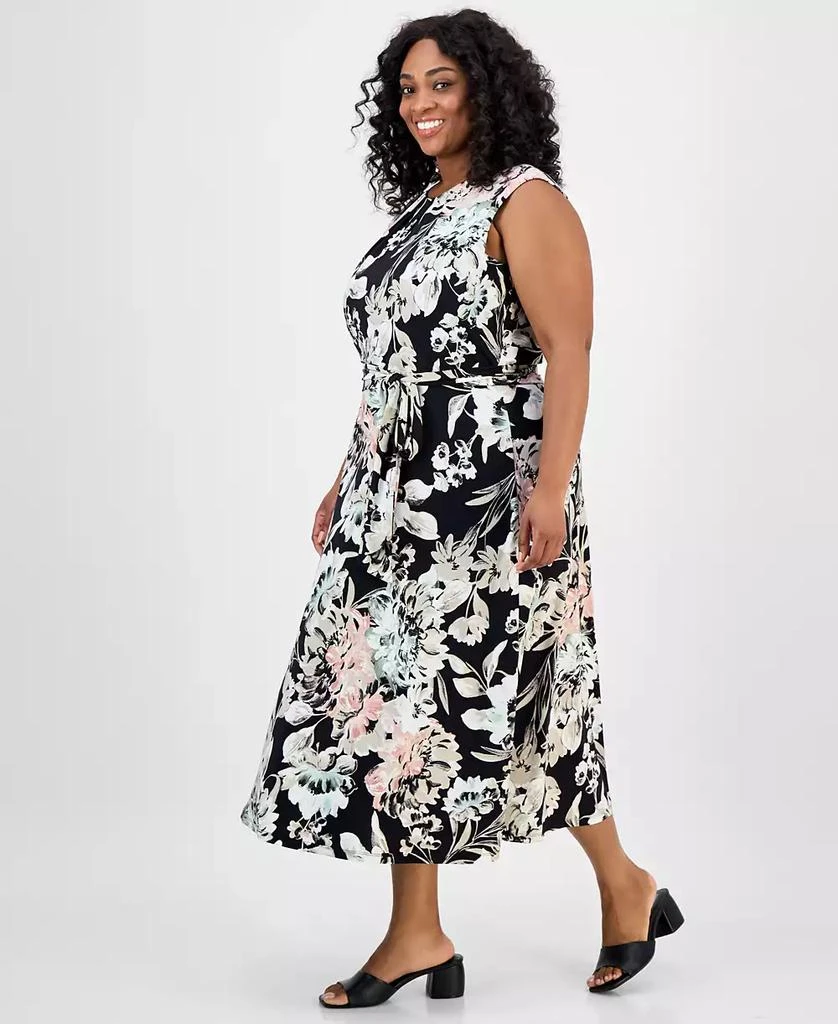 Kasper Plus Size Floral-Print Midi Dress 3
