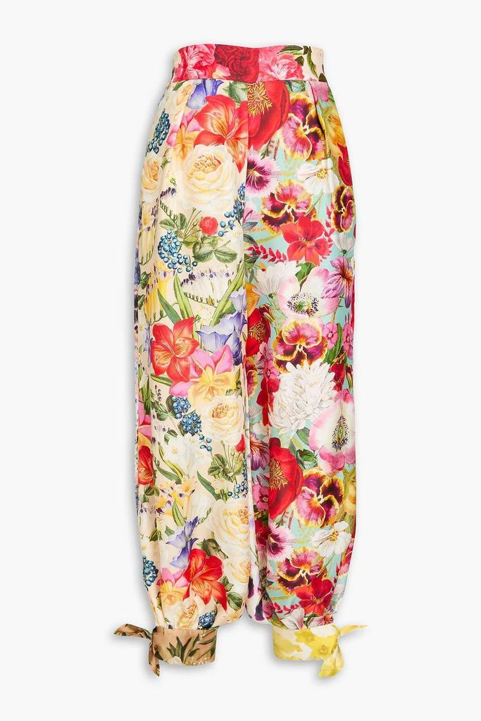 Zimmermann Cropped floral-print silk tapered pants 1