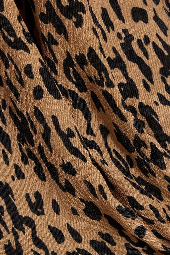 IRO Elsana ruched leopard-print crepe de chine mini dress 4