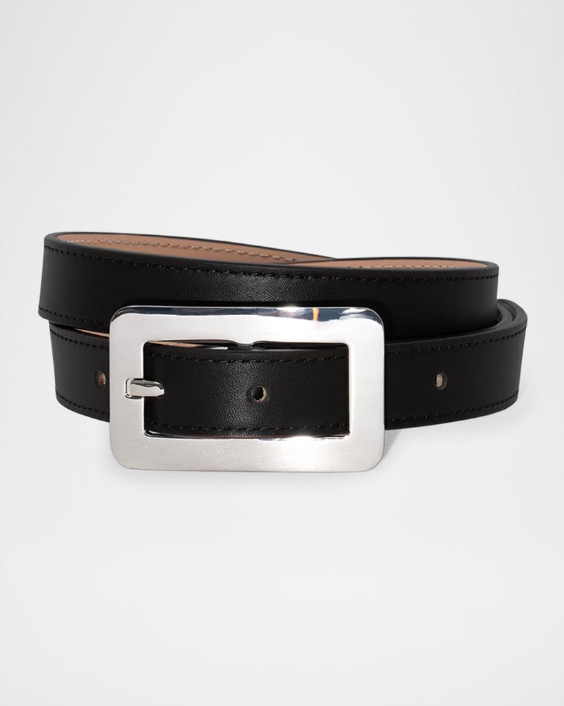 by FAR By Far Gold Leather Moore Metallic Belt - Belts