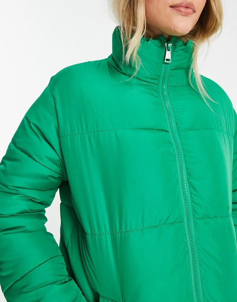 New Look Tall New Look Tall boxy puffer coat in green 2