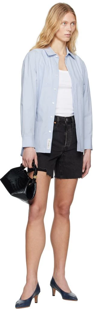 Levi's Black 501 Mid Thigh Denim Shorts 4