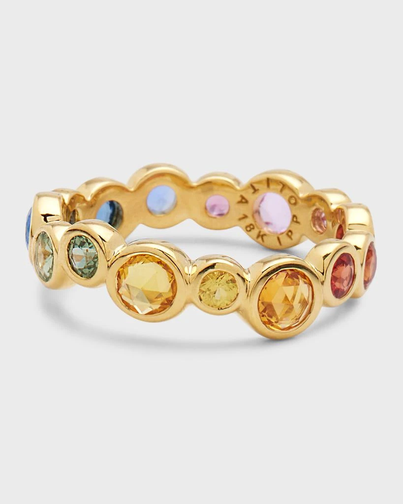 Ippolita 18K Stardust Superstar Eternity Ring in Rainbow Sapphires, Size 7 4