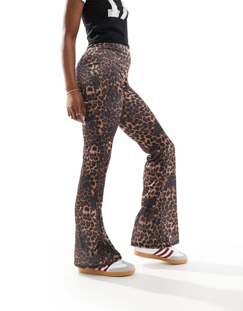 ASOS ASOS DESIGN leopard print flares in satin 5