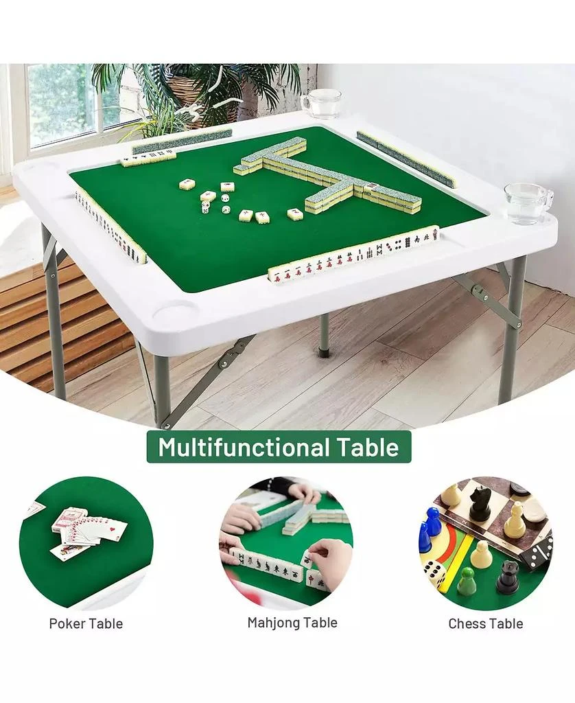 GOUUN 4-Player Mahjong Game Table with Iron Frame 3
