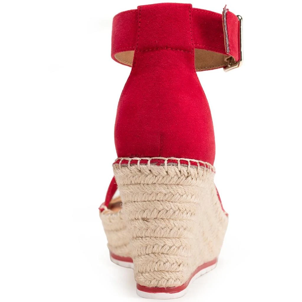 Sun + Stone Sammi  Womens Covered Wedge Ankle Strap Espadrilles 4