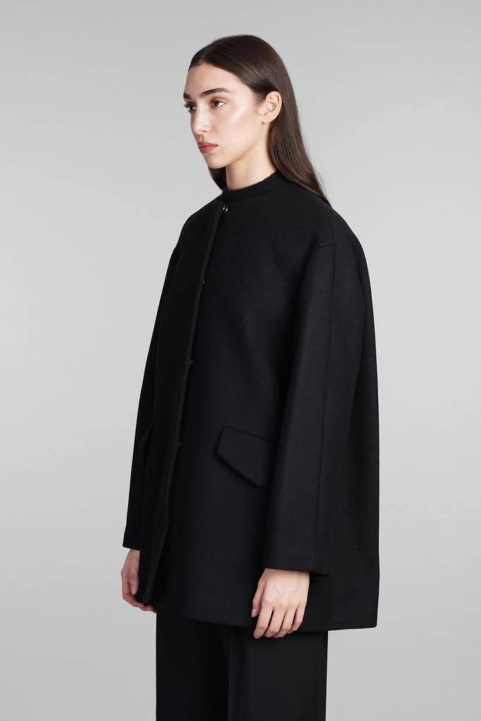 Theory Coat In Black Wool 4