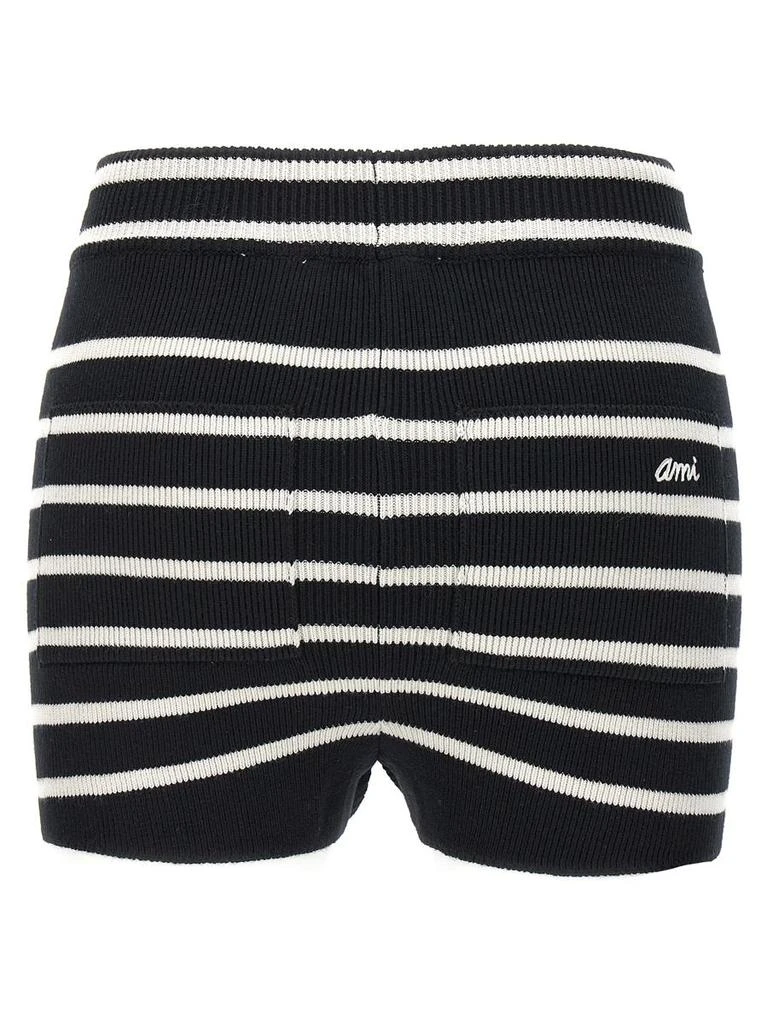 Ami Paris Ami Paris Striped Knitted Shorts 2