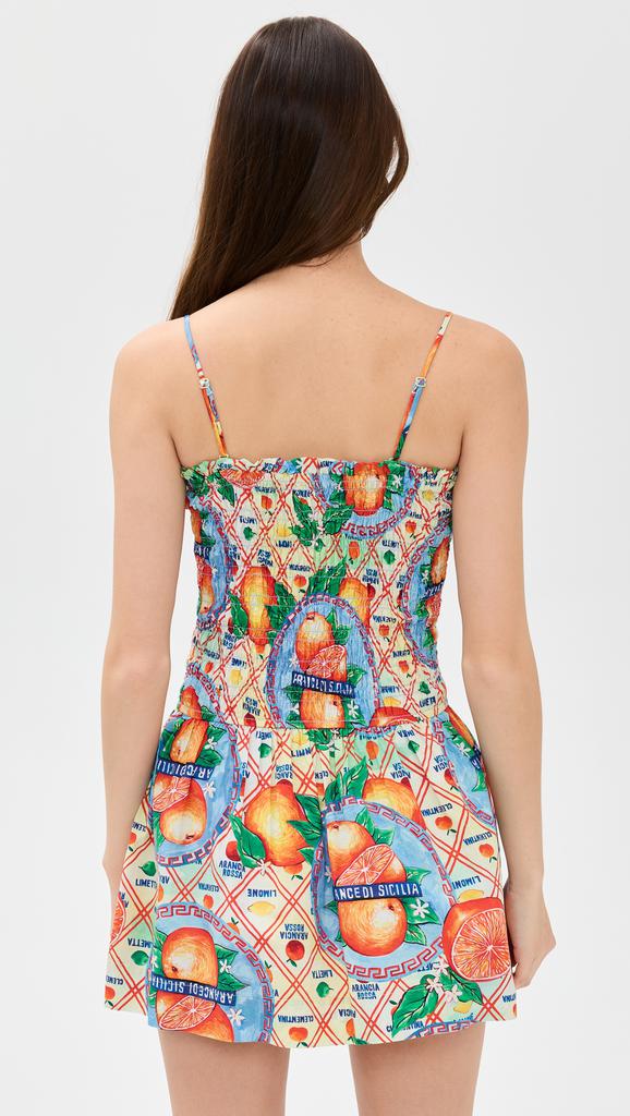 Damson Madder Fleur Shirred Mini Dress - Dresses & Skirts