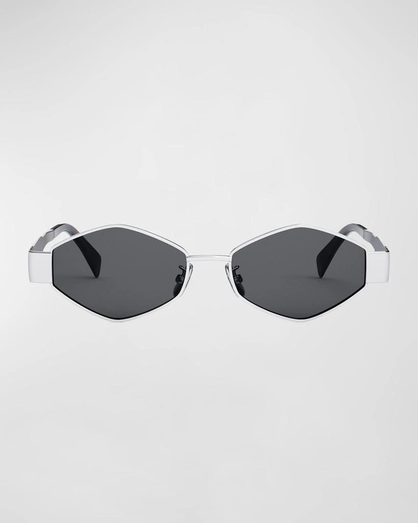 Celine Triomphe Round Metal & Acetate Sunglasses 4