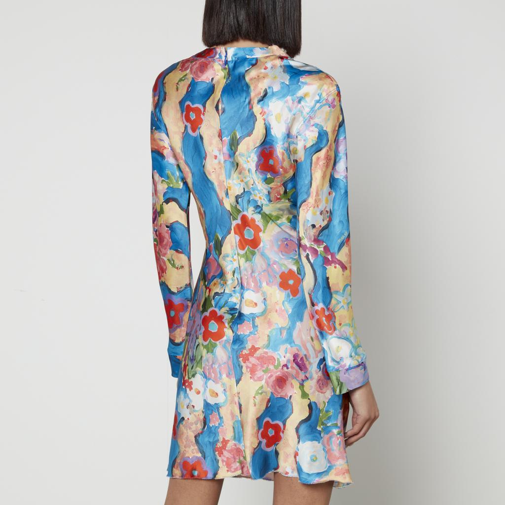 Marni Marni Floral-Print Rayon-Satin Mini Dress