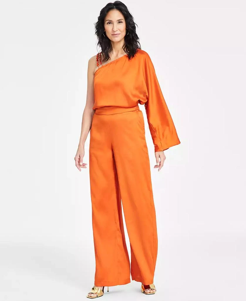 INC International Women's High-Rise Satin Palazzo Pants, Exclusively at Macy's 1