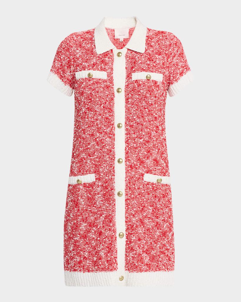 Cinq a Sept Adelaide Buttoned Short-Sleeve Mini Dress