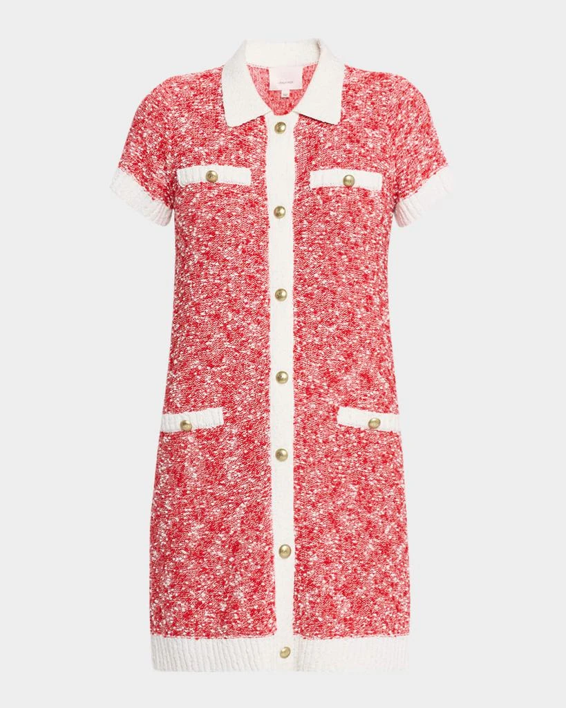 Cinq a Sept Adelaide Buttoned Short-Sleeve Mini Dress 1
