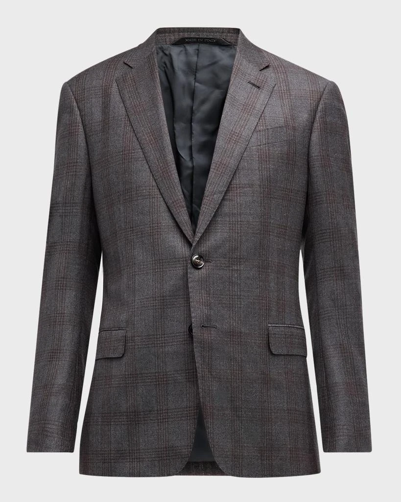 Giorgio Armani Men's Wool-Cashmere Plaid Sport Coat 1