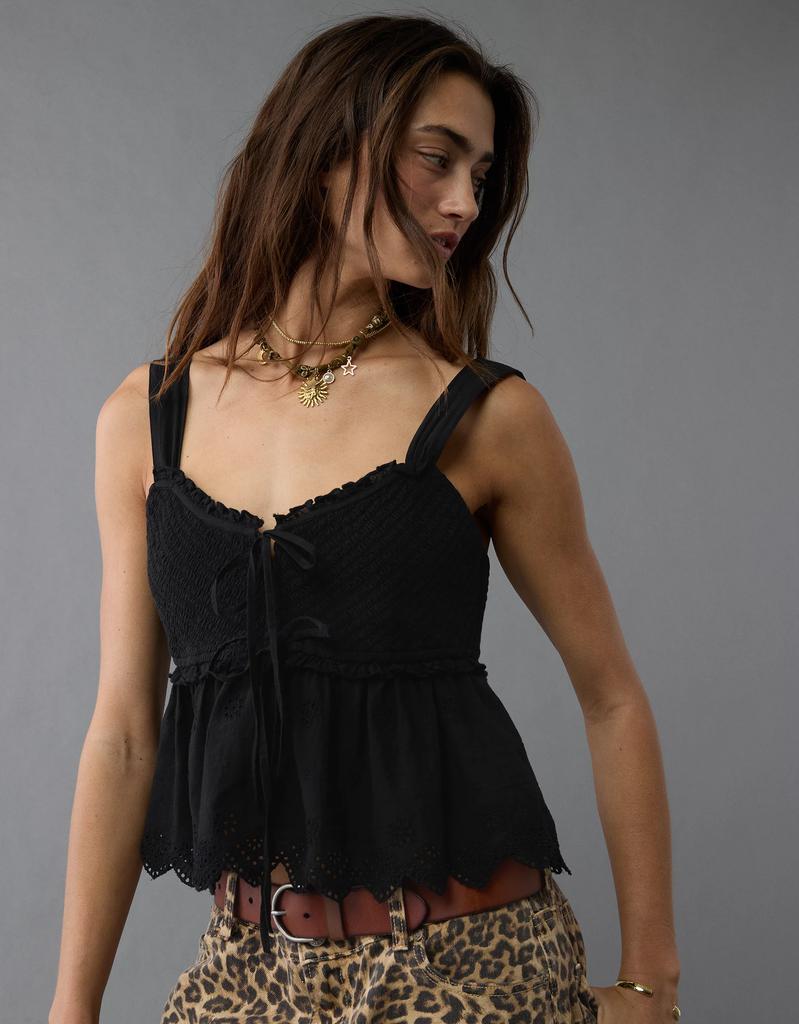 AE AE Smocked Babydoll Shirt