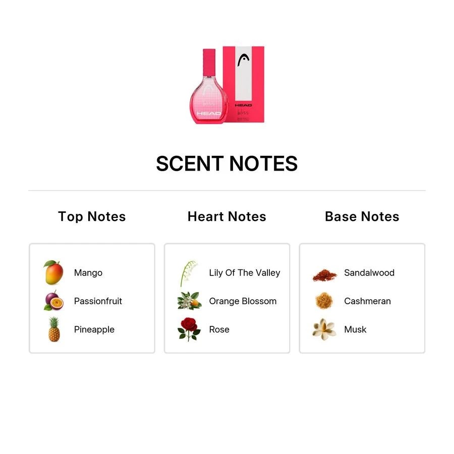 HEAD Ladies Bliss EDT Spray 3.4 oz Fragrances 810103654402 3