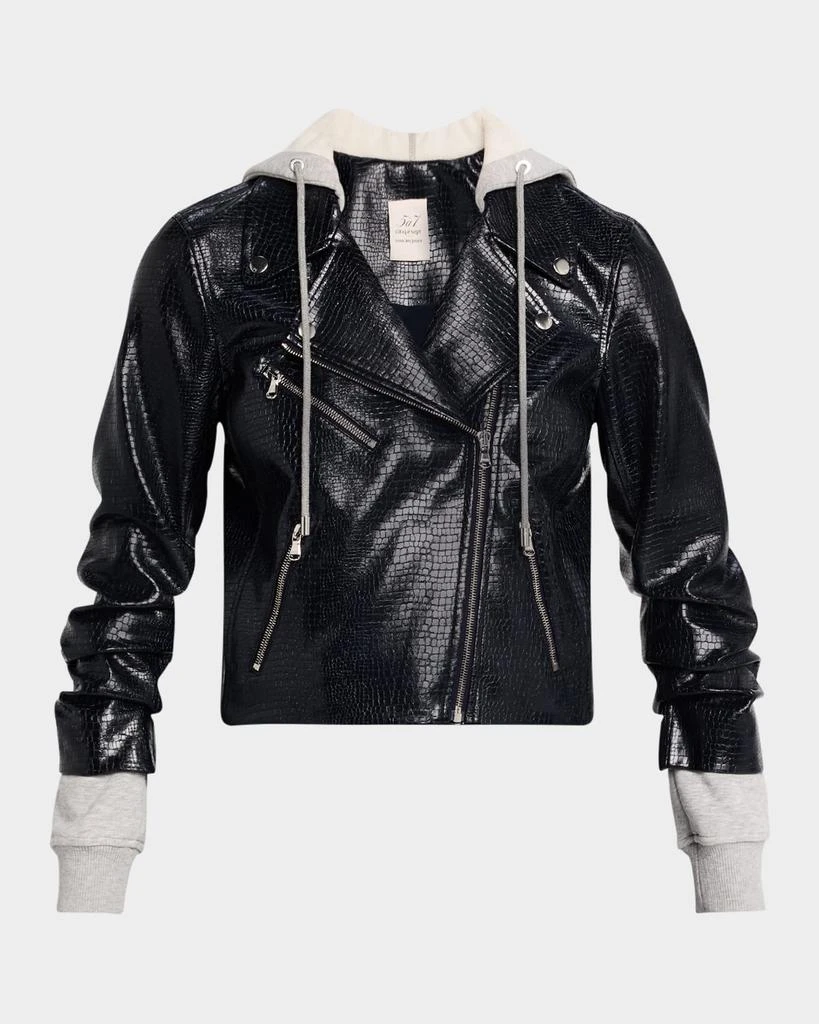 Cinq a Sept Evie Combo Vegan Leather Moto Jacket 1