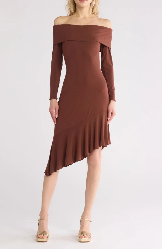 19 Cooper Off-the-Shoulder Long Sleeve Dress 1