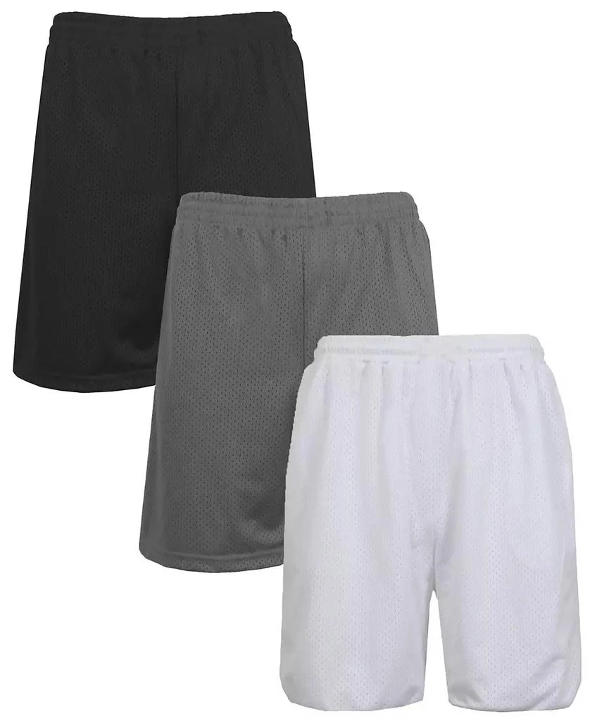 Galaxy By Harvic Men's 3-Pack Jump Start Lightweight Breathable Moisture Wicking Mesh Shorts 3