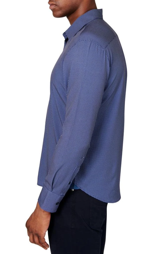 CONSTRUCT Slim Fit Microdot 4-Way Stretch Performance Button-Up Shirt 7