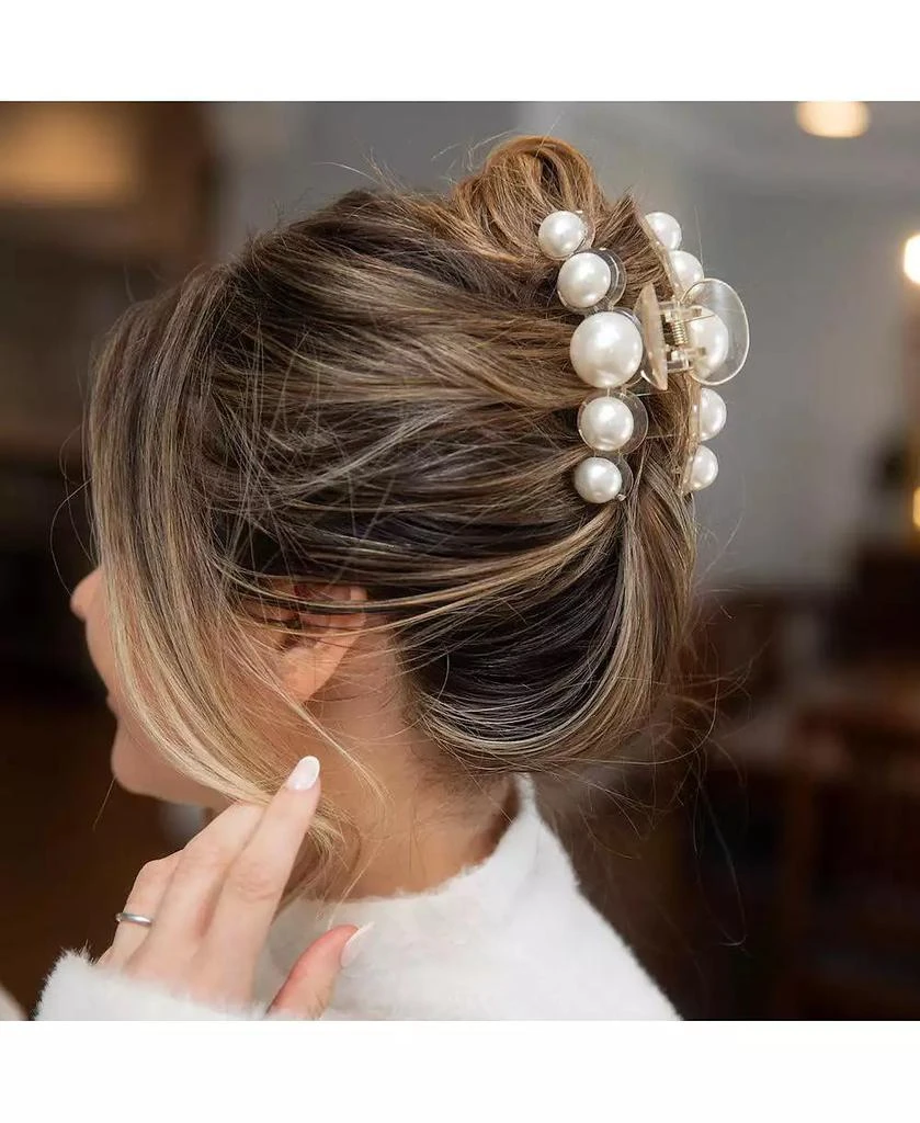 Headbands of Hope Dots Clip - Pearl White 2