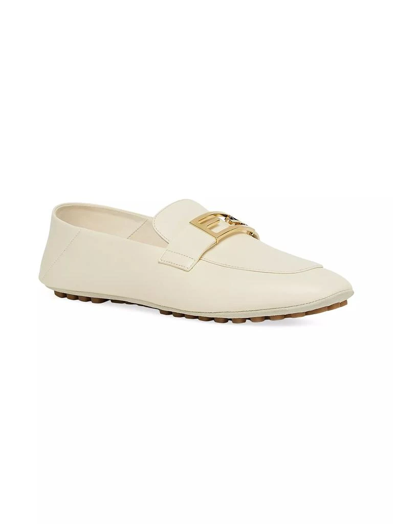 Fendi Driver-Sole Leather Loafers 2