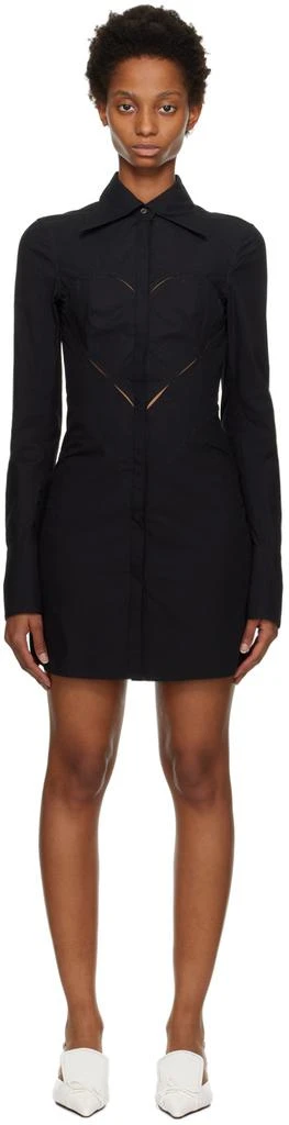Ambush Black Heart Shaped Midi Dress 1