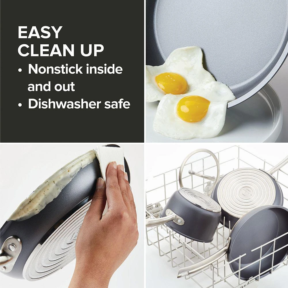 Anolon Accolade Hard-Anodized Precision Forge Cookware Set, 10-Piece, Moonstone 4