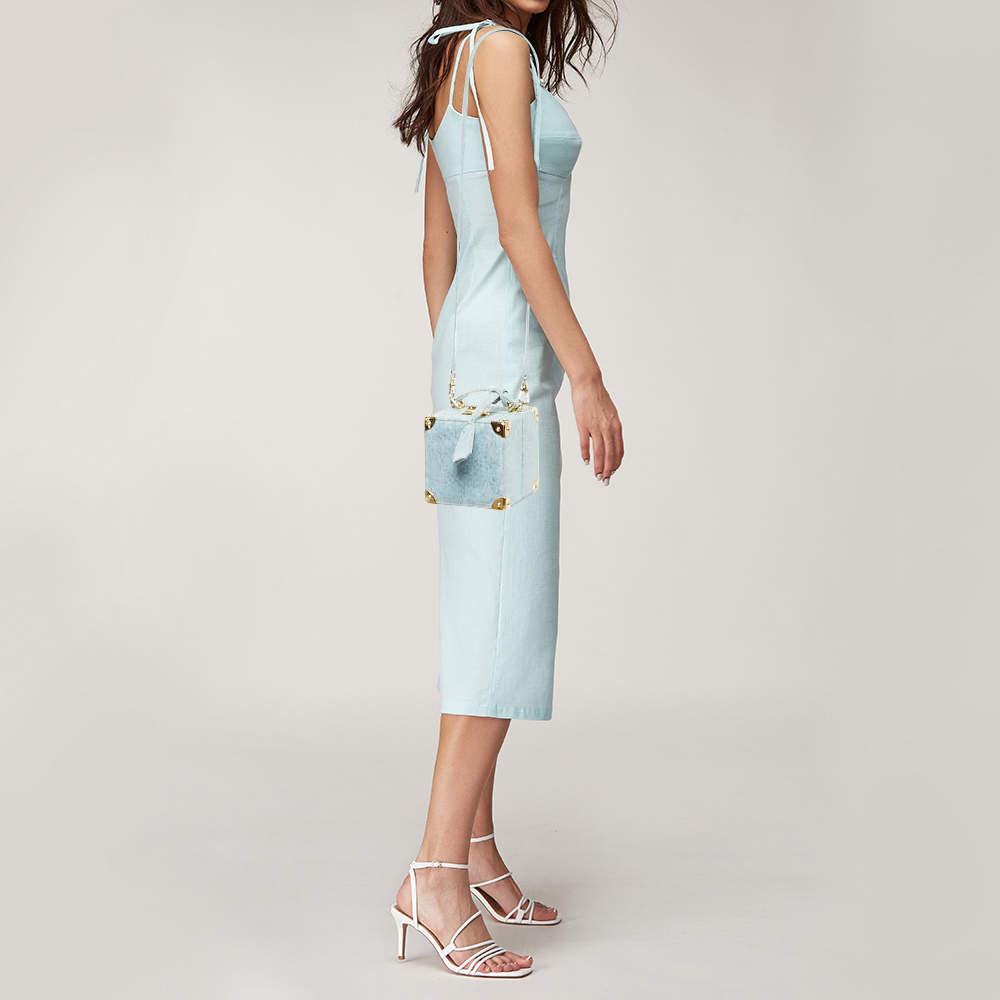 Natasha Zinko Natasha Zinko Blue Denim Box Crossbody Bag