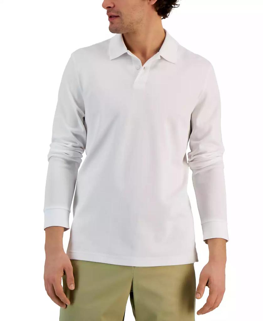 Alfani Men's Classic-Fit Solid Long-Sleeve Polo Shirt, Created for Macy's
