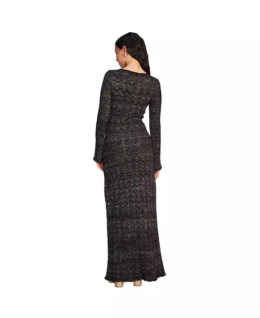 burgundy maxi dress floral Petal and Pup Women's Keziah Long Sleeve Maxi Dress