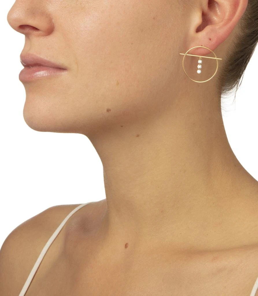 Persée Single earring Fibula M 3 diamonds 3