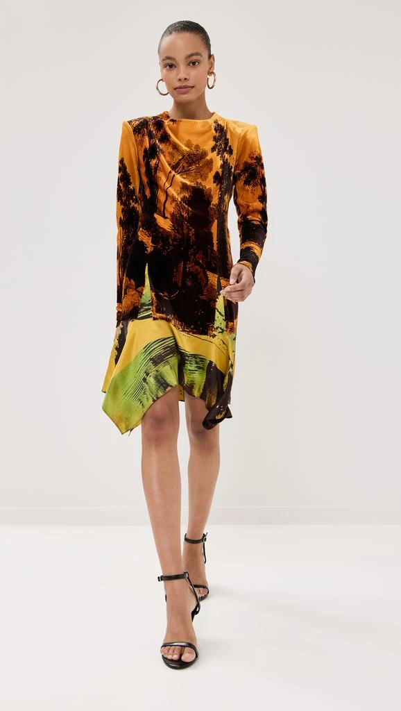 Monse Velvet Mock Neck Dress 4