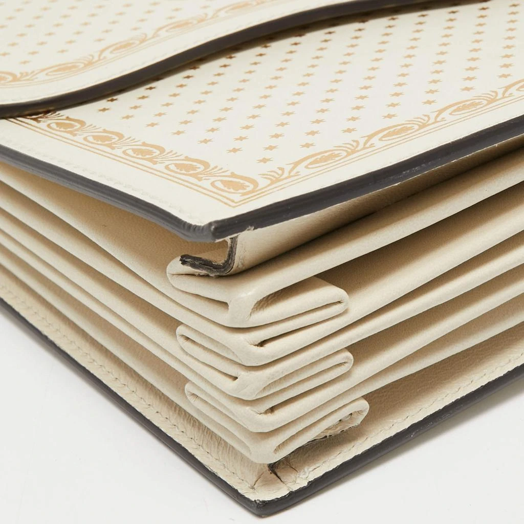 Gucci Gucci Off White Leather Guccy Portfolio Clutch 12