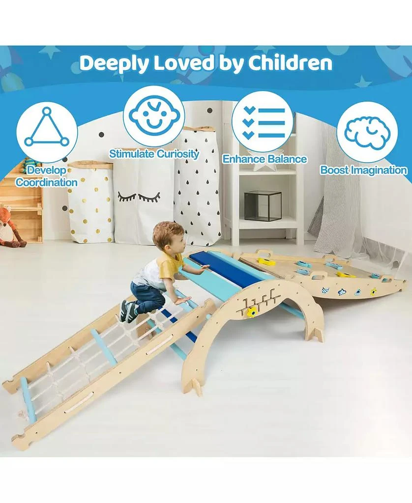 Mecale 8-in-1 Foldable Triangle Baby Climbing Toys, Astronaut/Unicorn Theme 6