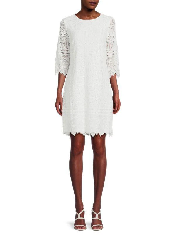 Kensie Corded Lace Shift Dress 1
