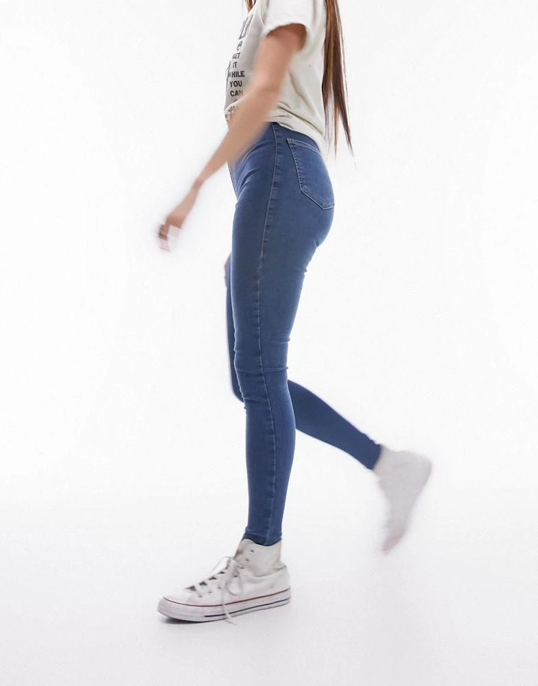 Topshop Topshop Joni high rise super skinny jean in mid blue 5