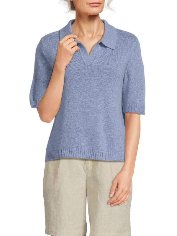 Saks Fifth Avenue 100% Cashmere Sweater Polo 1